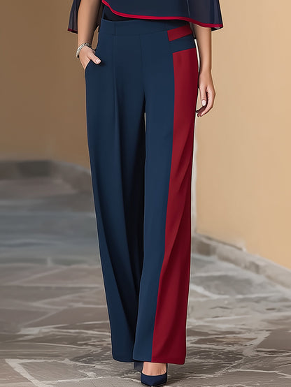 Off Shoulder Color Block Three Piece Outfit